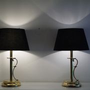 Pair of Scandinavian brass lamps by Tranas Stilarmatur 1970