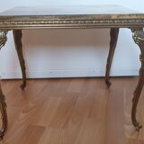 Marble and brass side table