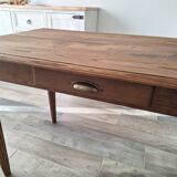 Oak farmhouse table in country style