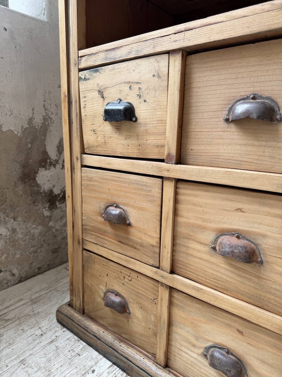 Meuble de métier pin XL années 50