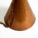 1960s cone pendant lamp in copper by th. valentiner copenhagen denmark