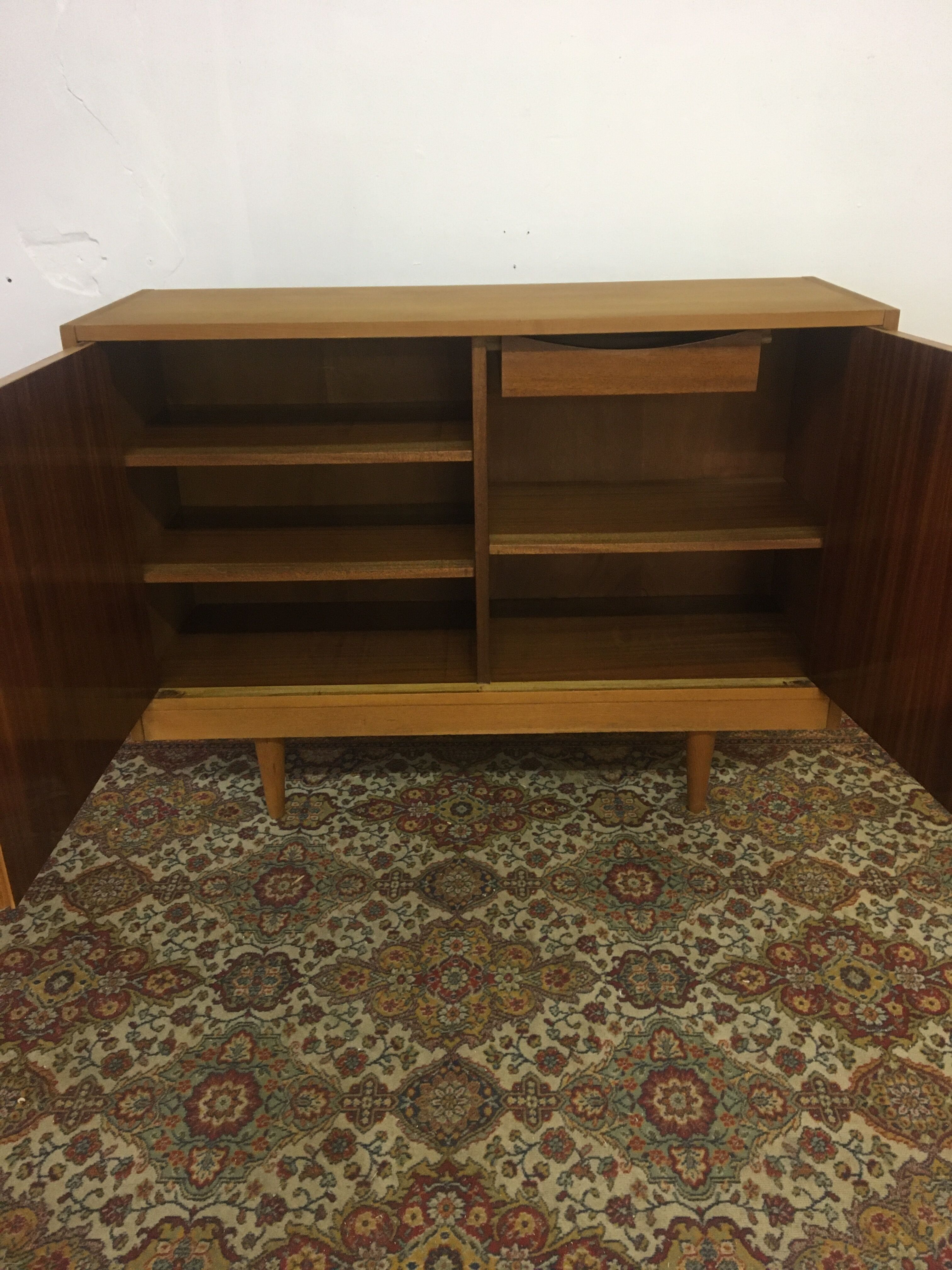 Light wood and rosewood buffet 60s