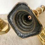 Old brass candlesticks England
