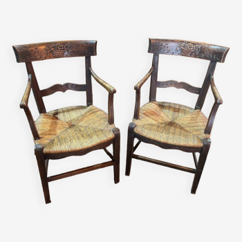 Pair of Provencal style armchairs