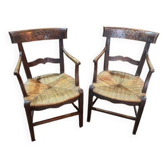 Pair of Provencal style armchairs