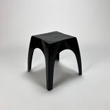 Italian fiberglass black stool, 1960s