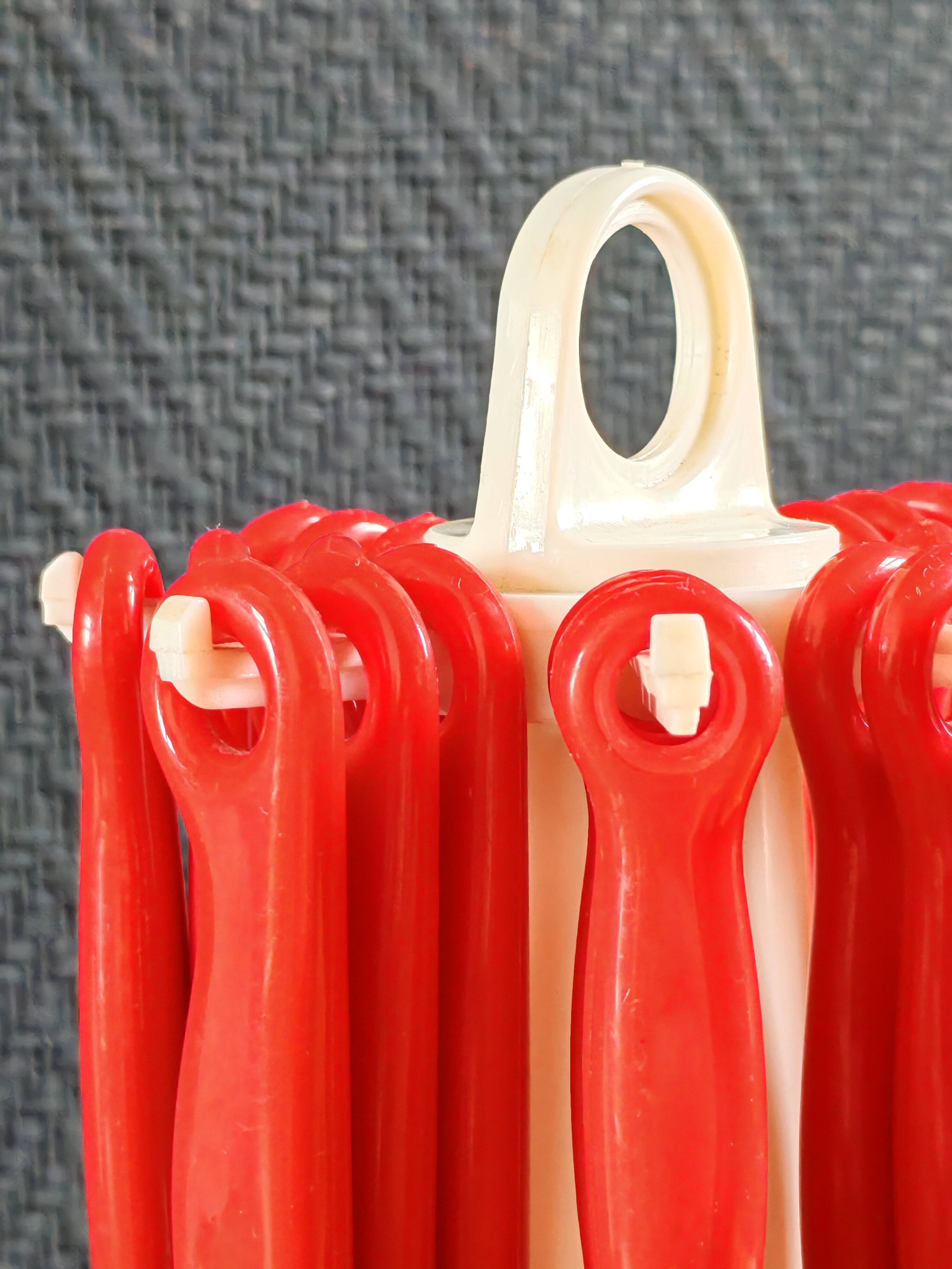 Vintage Pop Art Cutlery Set 1970s - 24 Pieces with Red Handles