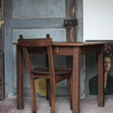 Wooden table with 1 drawer, coffee table, kitchen table, vintage wooden table.
