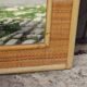 Large bamboo rattan mirror by Dal Vera Italy 1970