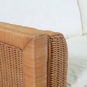 Luxurious Italian Gasparucci Reed White Lounge Greenhouse Sofa. Italy, 1980