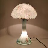 Grande lampe champignon verre soufflé La Rochère