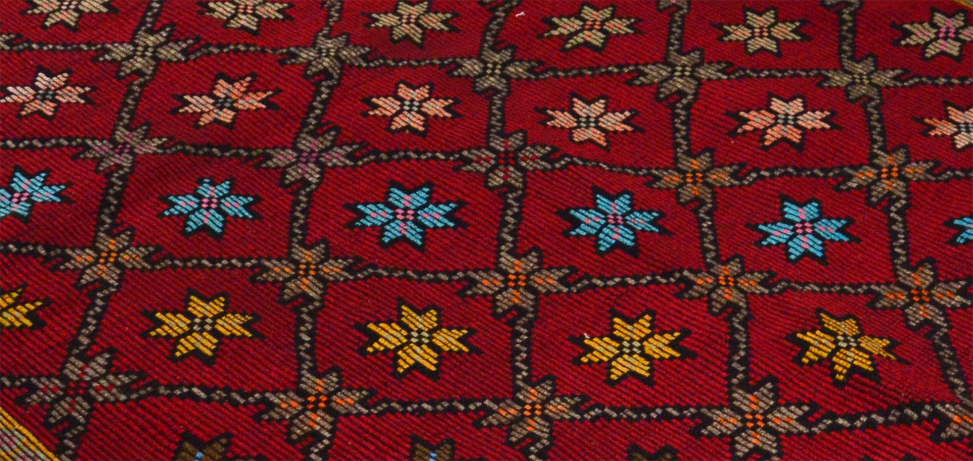 Anatolian handmade kilim rug 281 cm x 177 cm