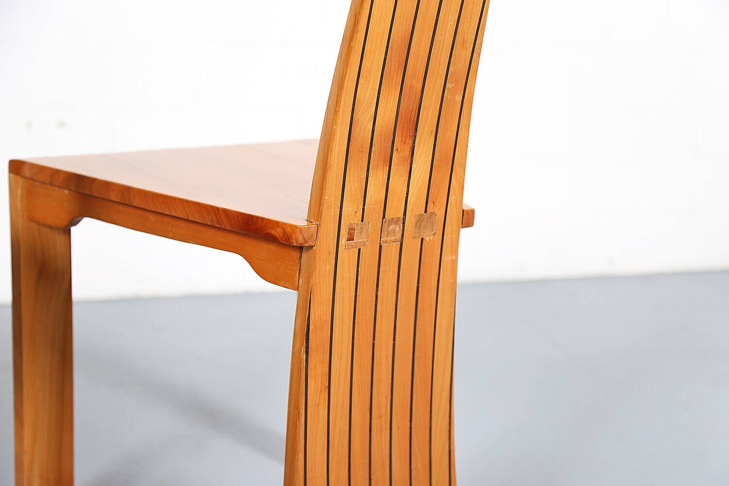 Set of two Cherry Pearl Dot Plank Back Chairs by Robert Williams, Islington
