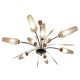 Large gilded brass chandelier from the mid-century by Maison Lunel Arlus, years.