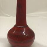 Red ceramic bud vase