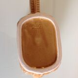 Rectangular ochre pitcher imitation wicker / vintage 60s-70s