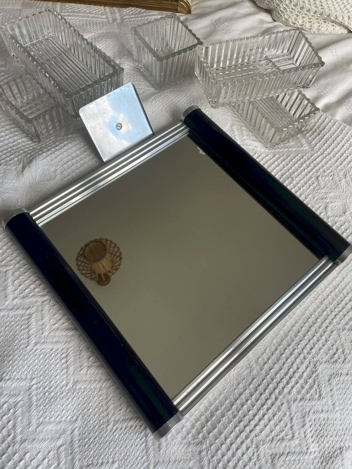 Art Deco mirrored serving tray