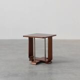 Art Deco square side table in oak veneer, France ca. 1925