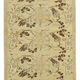 1970s handwoven anatolian beige carpet 156 cm x 281 cm