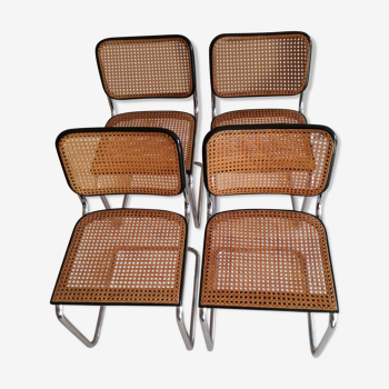 4 Cesca B32 chairs by Marcel Breuer de Gavina