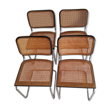 4 Cesca B32 chairs by Marcel Breuer de Gavina