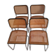 Set de 4 chaises Cesca B32 par Marcel Breuer de Gavina