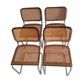 Set de 4 chaises Cesca B32 par Marcel Breuer de Gavina