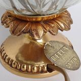 Glass globe table lamp
