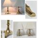 Pair of tripod lamps gilded bronze fondeur Poussielgue-Rusand