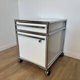 USM Haller rolling cabinet in Pure White