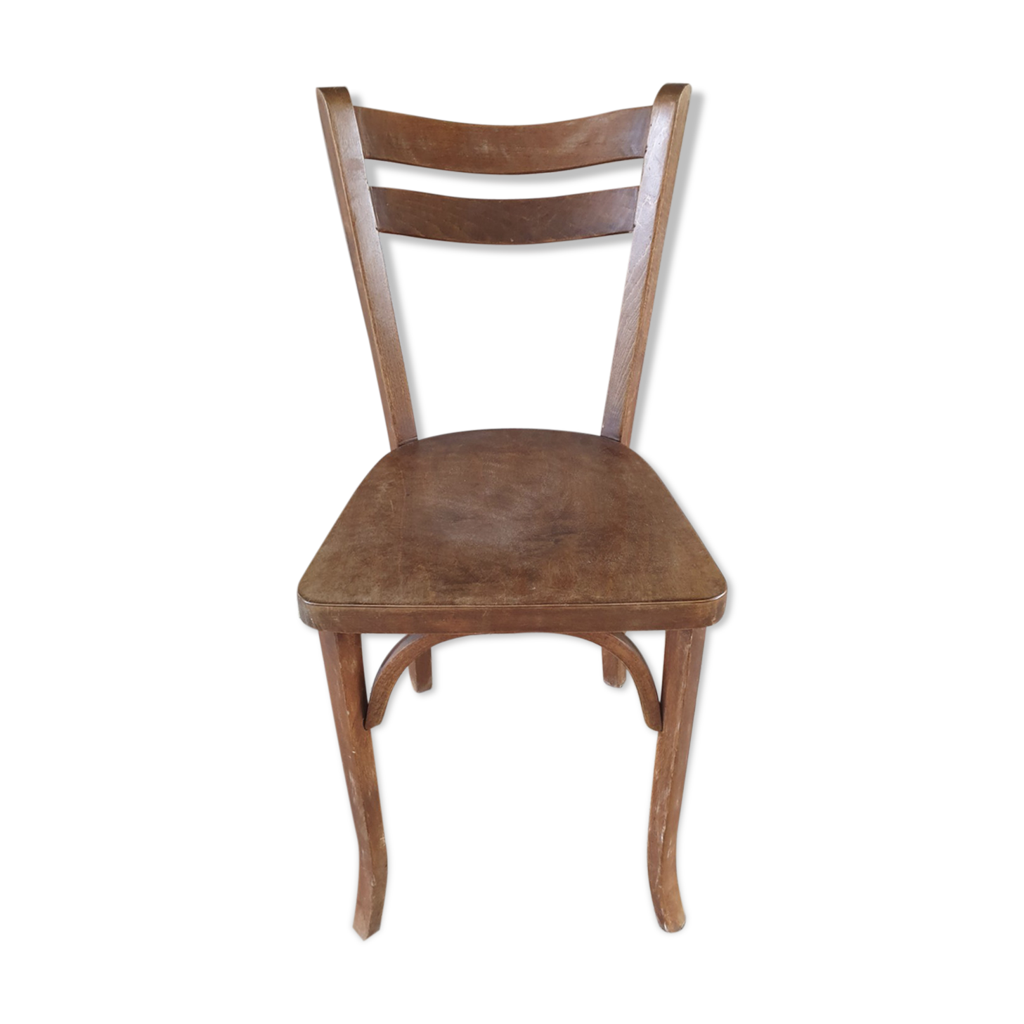 Baumann bistro chair No.19, medium oak, vintage, 50s