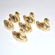 Table decoration set: 6 vintage swan place card holders in gold-tone metal
