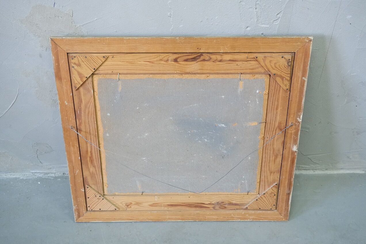 Carin Tham (1888-1967), Scandinavian Modern Landscape, 1942, Oil on Panel, Framed