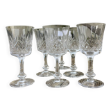 6 verres anciens en Cristal