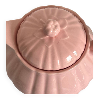 Salins France teapot circa 1950 powder pink