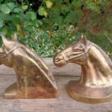 Serres Livres Laiton Cheval Vintage