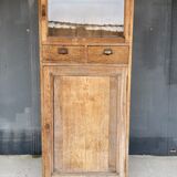 Antique solid oak showcase