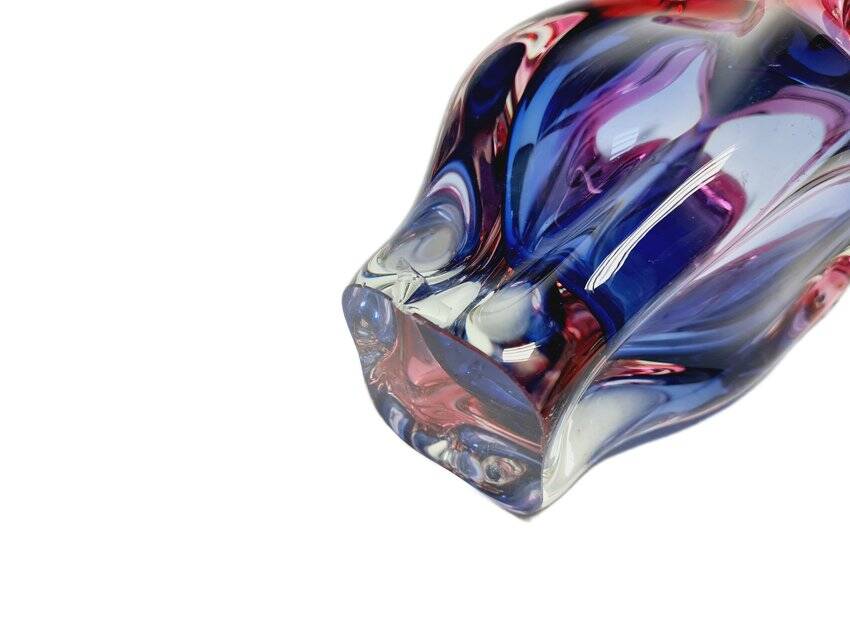 Vase by J. Hospodka for Chribska Glassworks, Former Czechoslovakia, 1960s