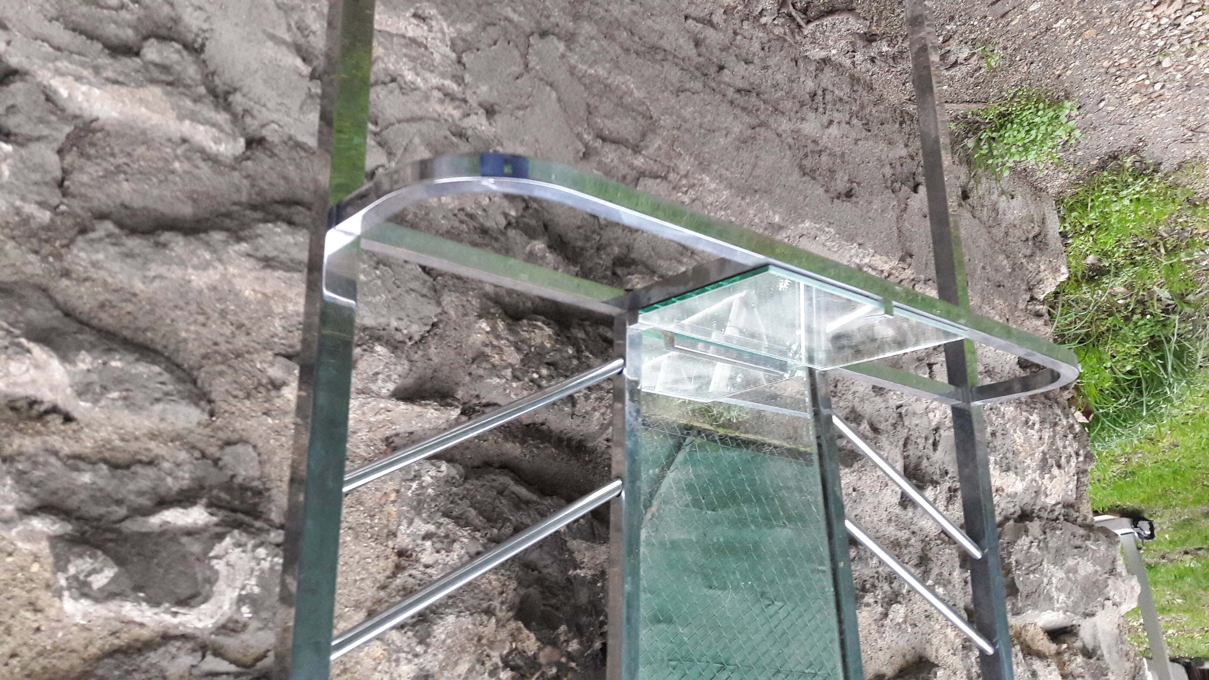 Art deco chrome wall hanger