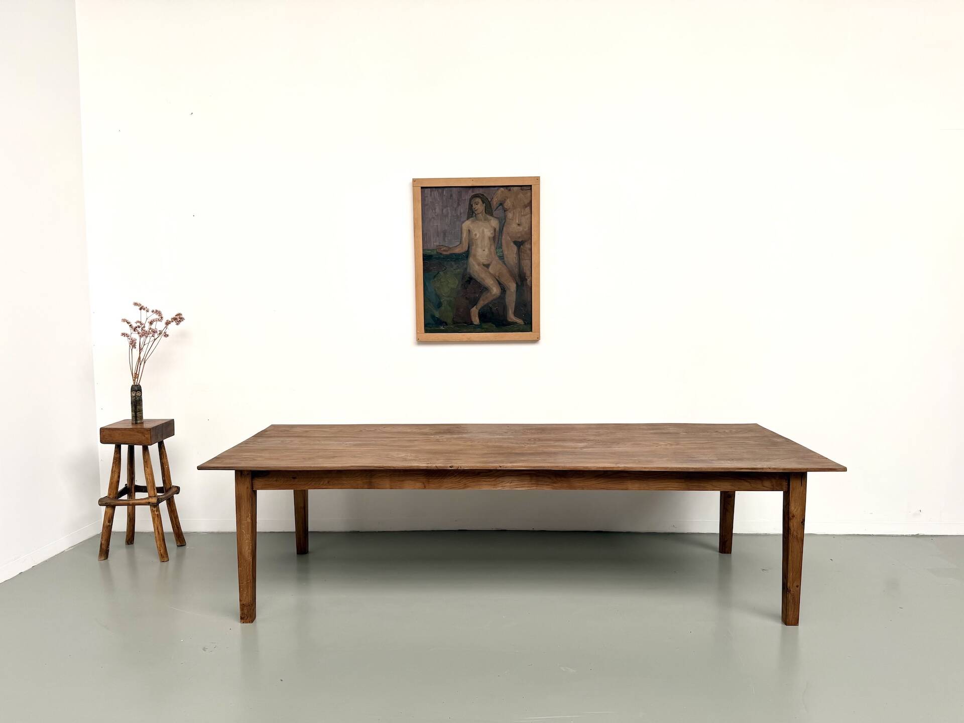 Very large farmhouse table in solid oak.