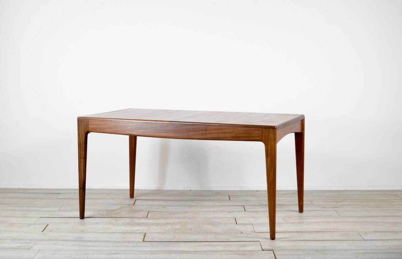 Midcentury extending table in afromosia by a. younger. vintage modern / retro