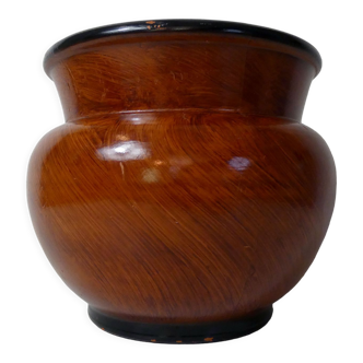 Terracotta pot cover imitation vintage wood