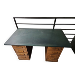 Antique oak administration desk with chest of drawers