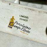 Soap holder and porcelain hook of Limoges Champs-Elysées vintage 60