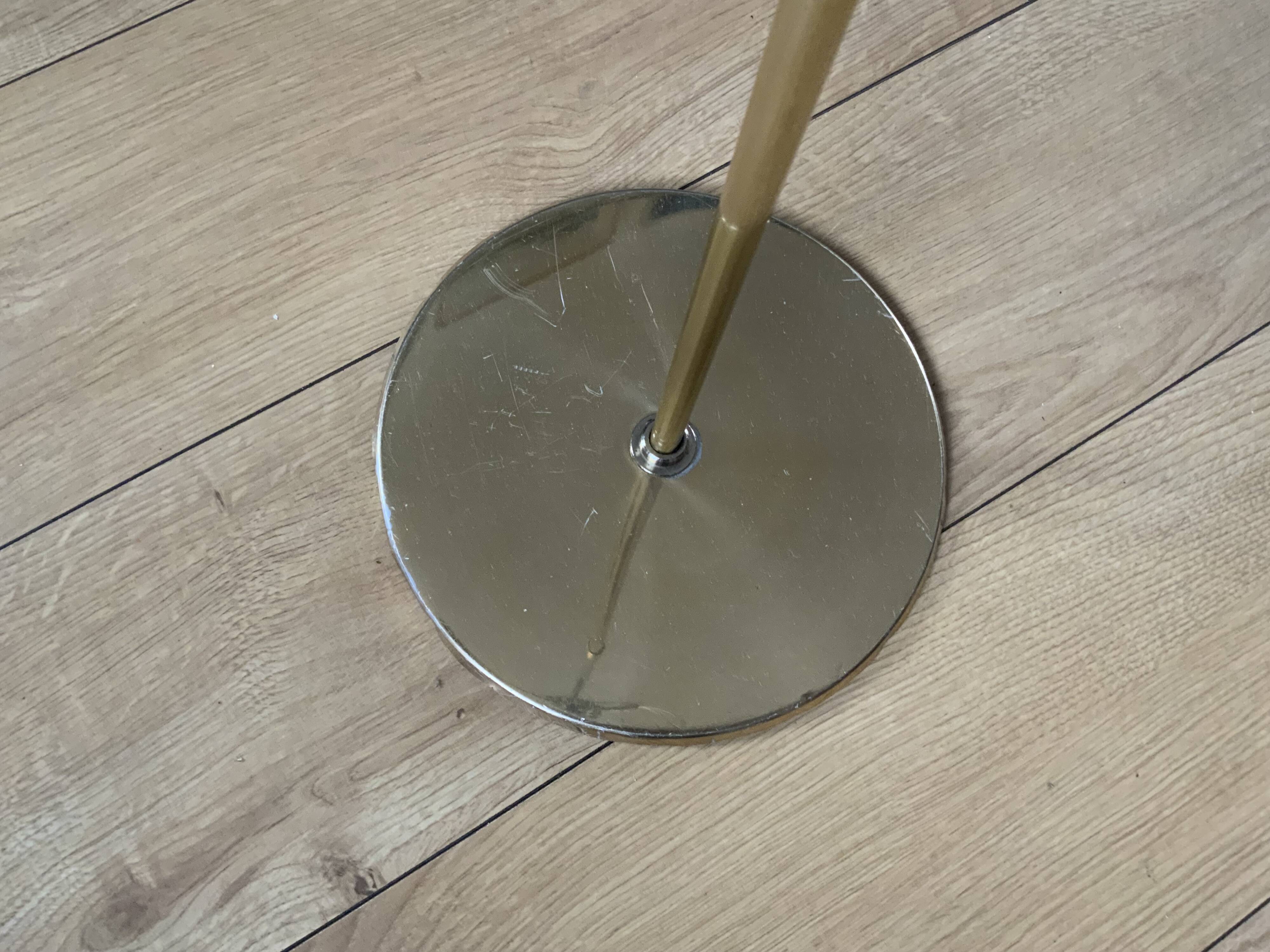 Vintage Brass Floor Lamp Bubble Height-adjustable Spotlight from IKEA 1970s