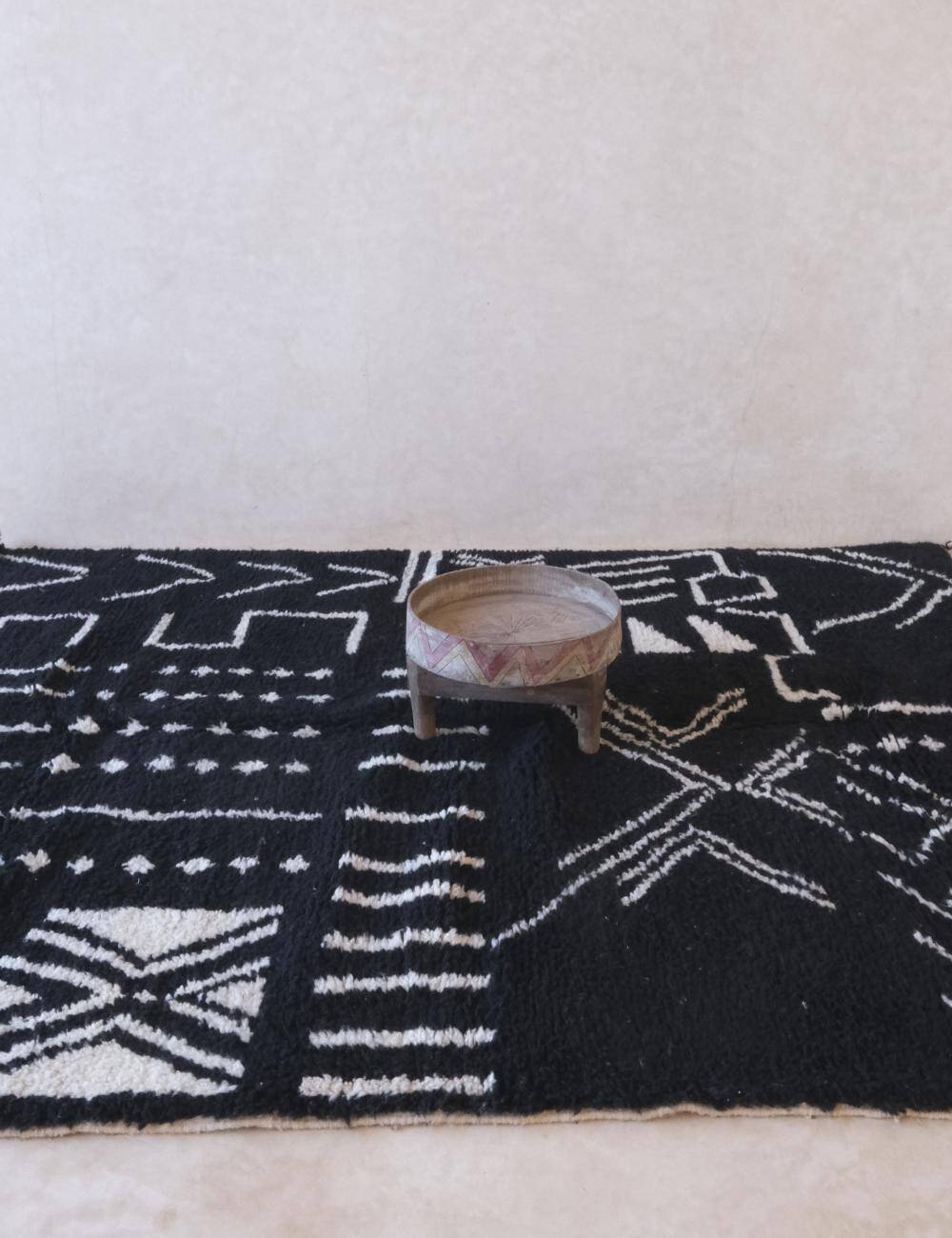 Tapis berbère noir et blanc