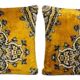 Set of 2 vintage velvet cushion covers 51x51 cm