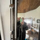 Wrought iron coat rack for the entrance