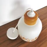 Vintage 70s opaline pendant lamp "Orangey white"