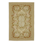 Handmade European Vintage Aubusson Kilim 176 cm x 270 cm